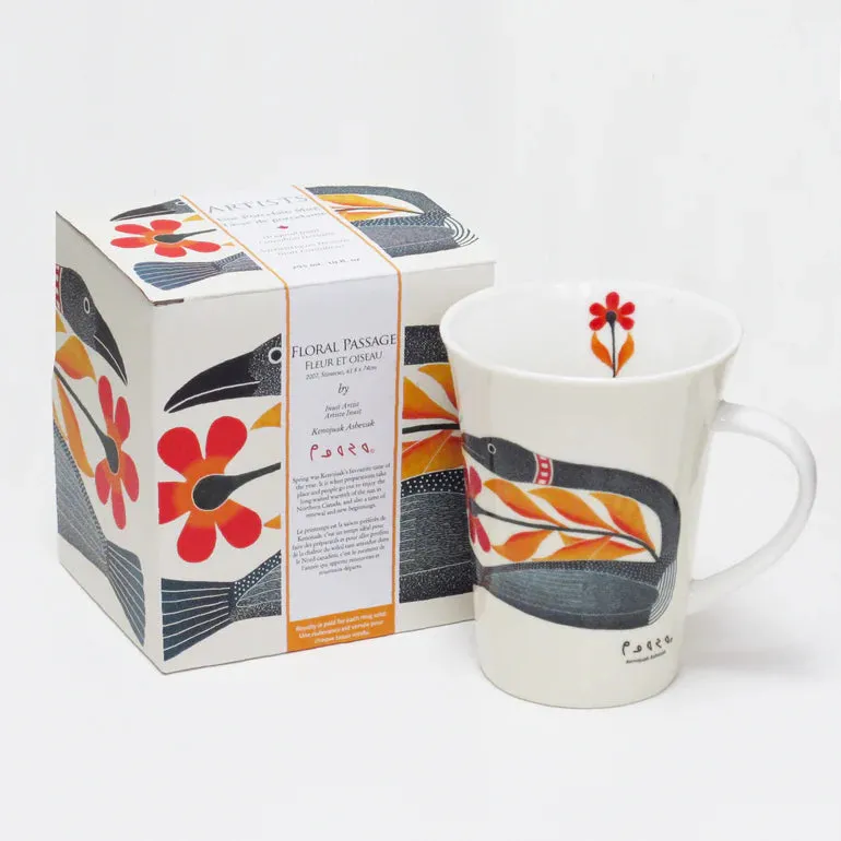 Kenojuak Ashevak Floral Passage Porcelain Mug