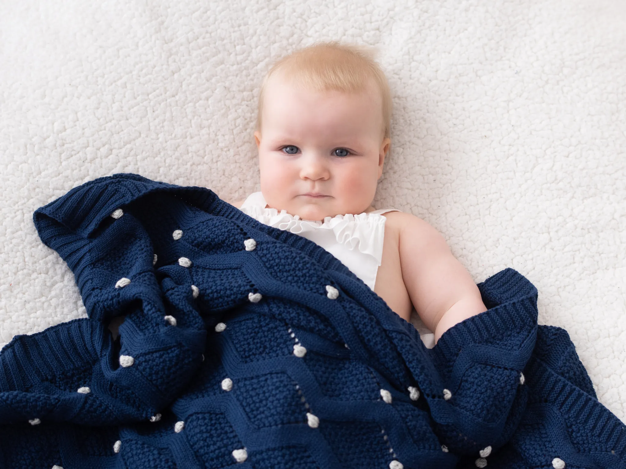 Kute Cuddles - Knit Baby Blanket - Haven Navy