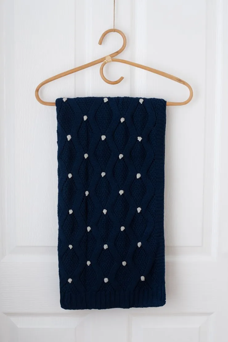 Kute Cuddles - Knit Baby Blanket - Haven Navy