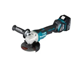 Makita 18V 5" DGA517RTE Cordless Angle Grinder   (Rapid Charger (DC18RC), 2X18V-5.0Ah Batteries (BL1850B)) With Paddle Dead Man Switch | Model : M-DGA517RTE