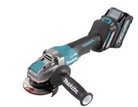 MAKITA GA042G 4" 40Vmax Cordless Angle Grinder With Fast Charger (DC40RA)   2.5Ah Battery (BL4025) | Model: M-GA042GD201