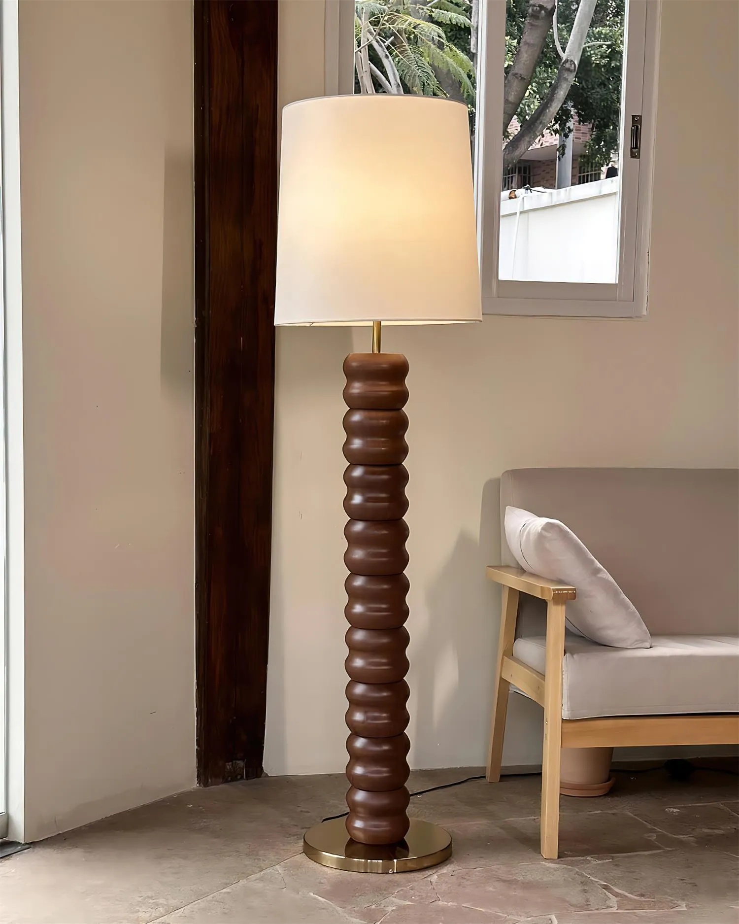 Malayan Floor Lamp 15.7″- 57″