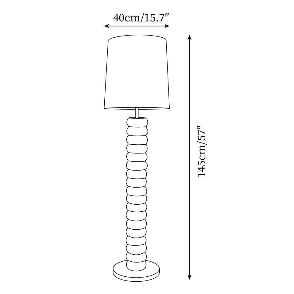 Malayan Floor Lamp 15.7″- 57″