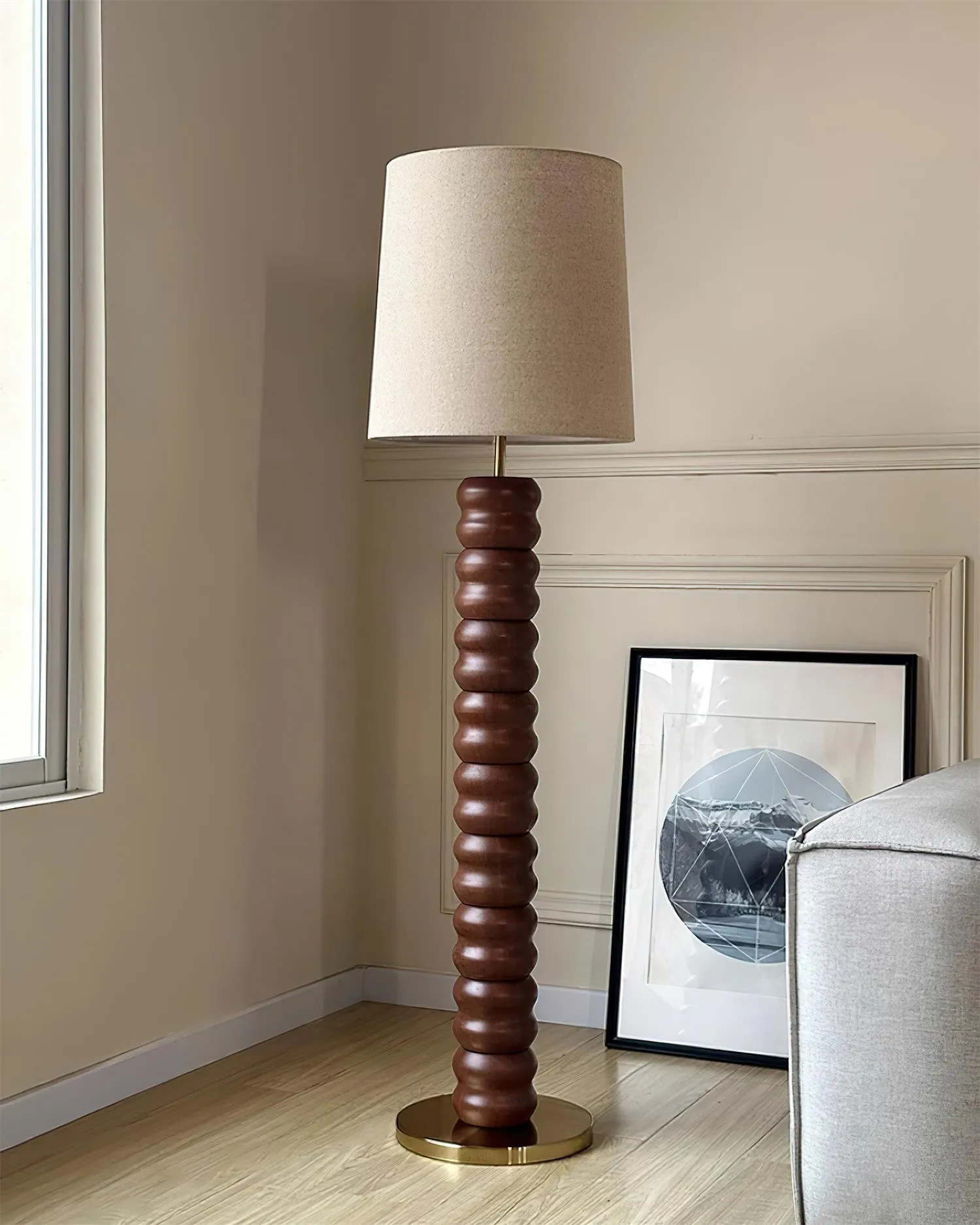 Malayan Floor Lamp 15.7″- 57″