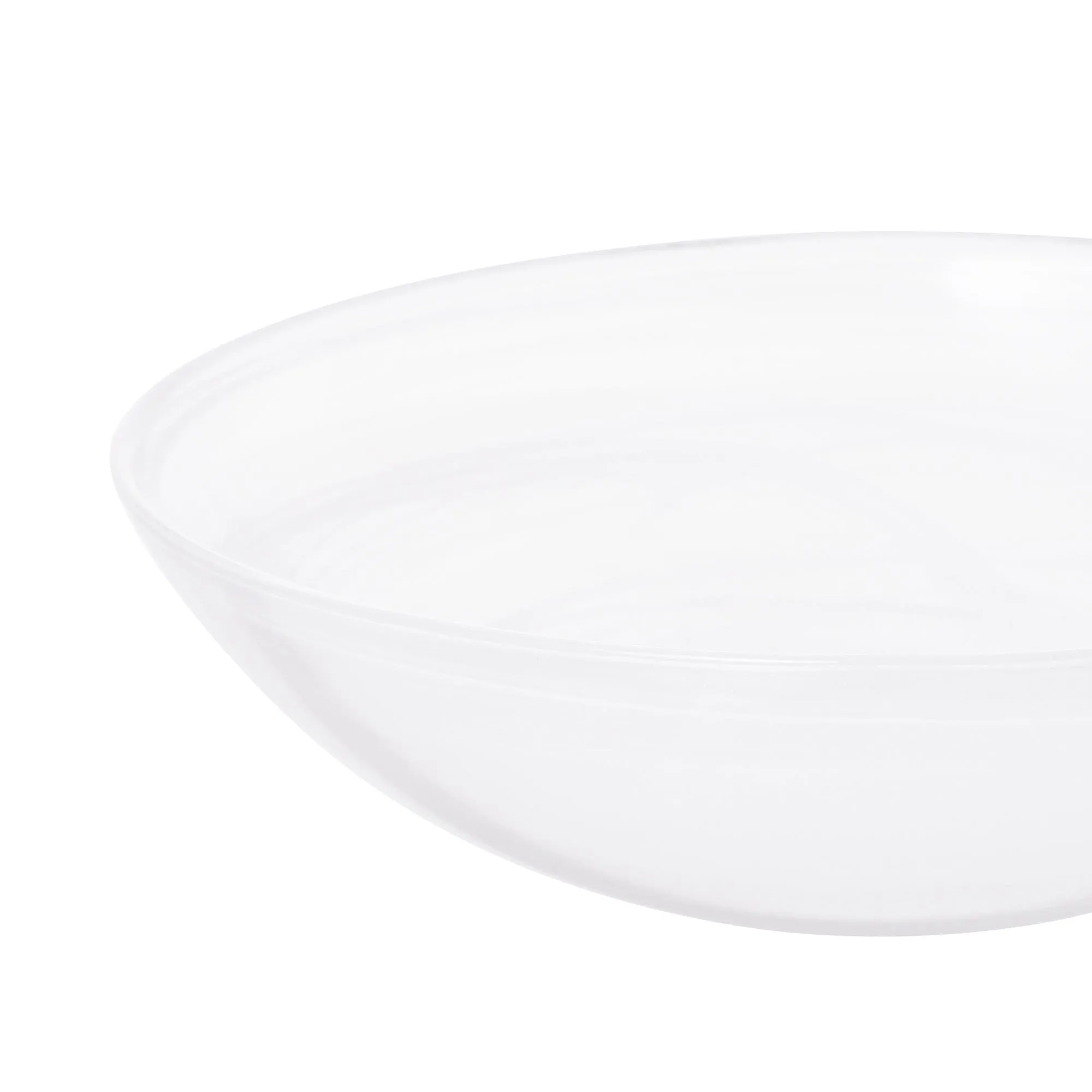 Marble Glass Bowl Large White