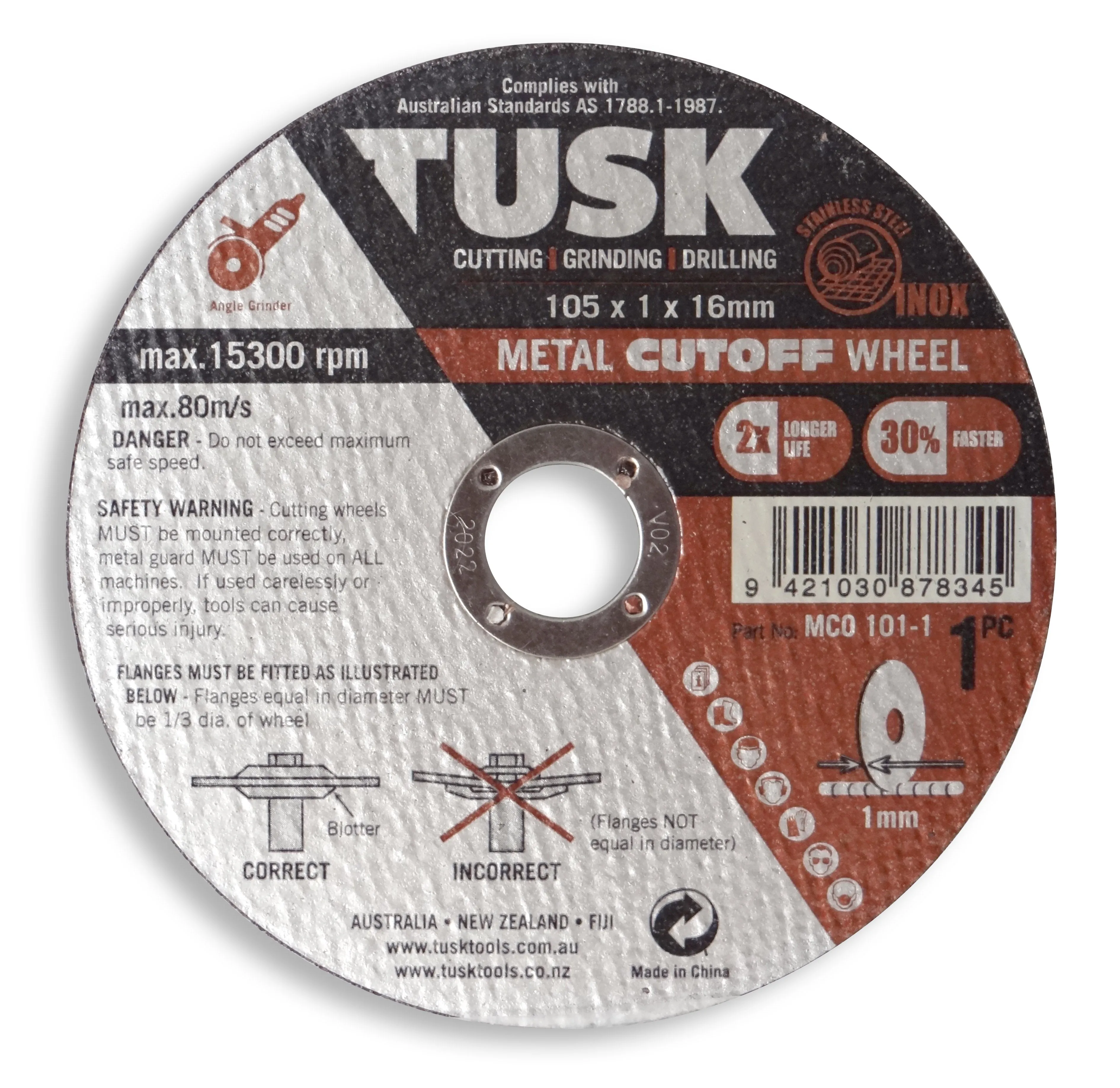 Metal Cut-Off Wheel 105 x 1 x 16 10pc