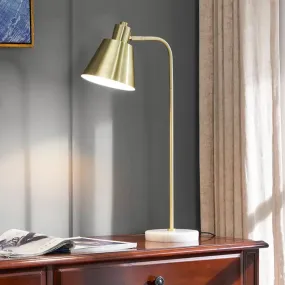 Modern Gold Night Lamp for Study Room - 1-Light Table Lighting with Metal Tapered Shade