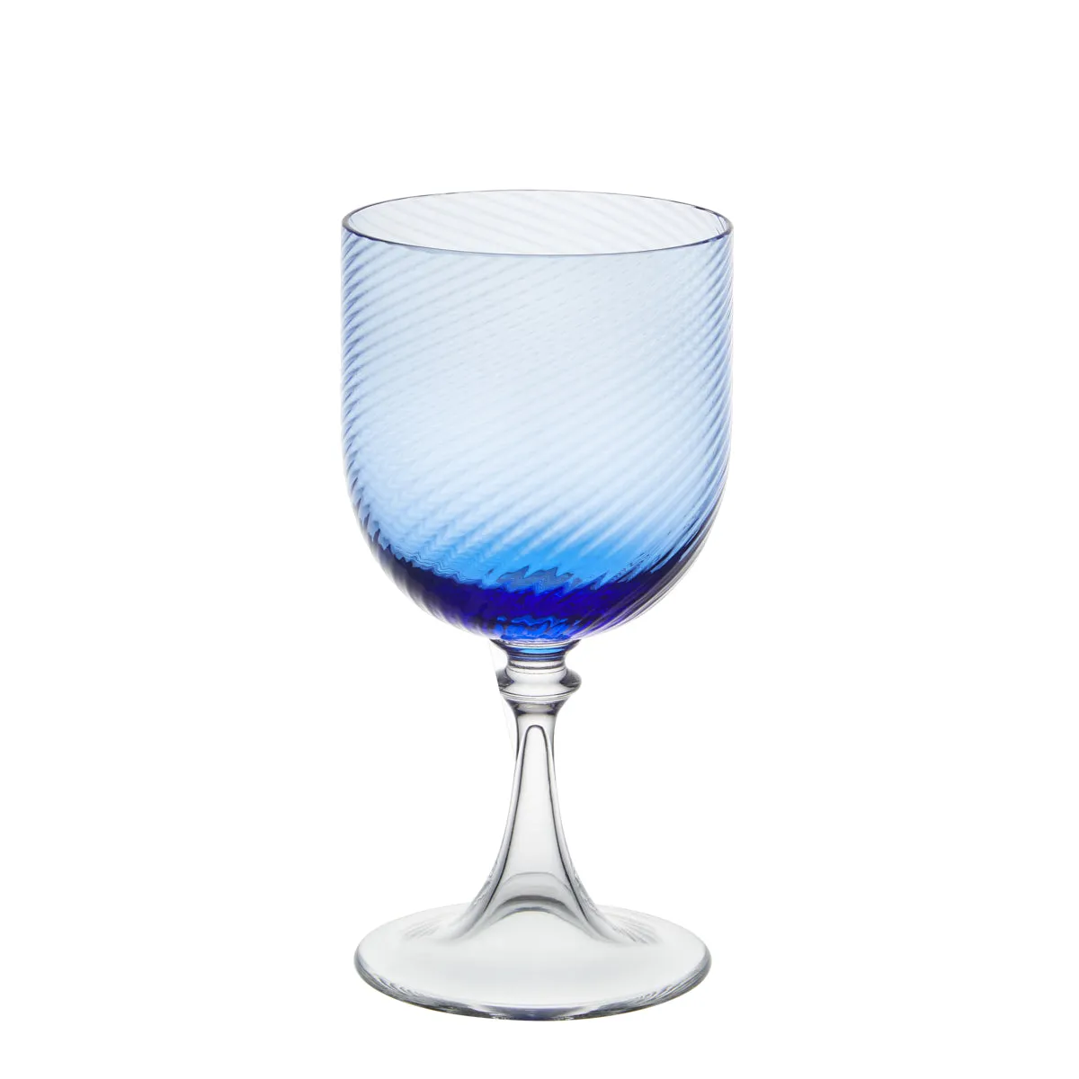 Murano Red Wine Glass Blue