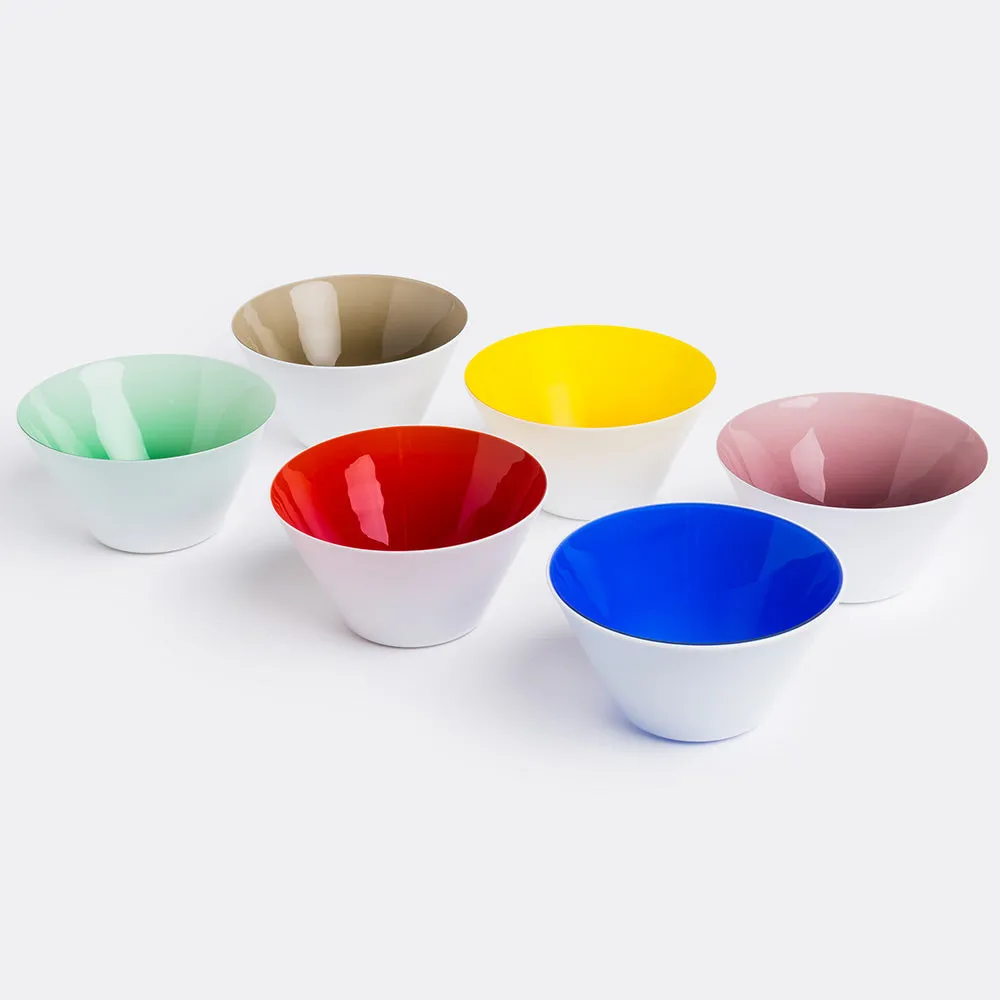 Nason Moretti Lidia set 6 bowls different colors