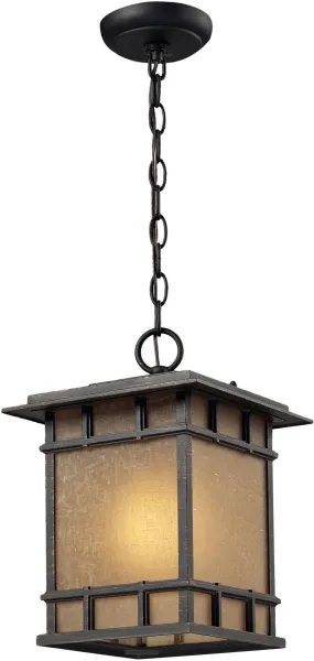 Newlton 1 Light Outdoor Pendant In Weathered Charcoal