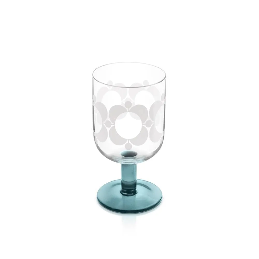 Orla Kiely Atomic Flower Set of 4 Wine Glasses