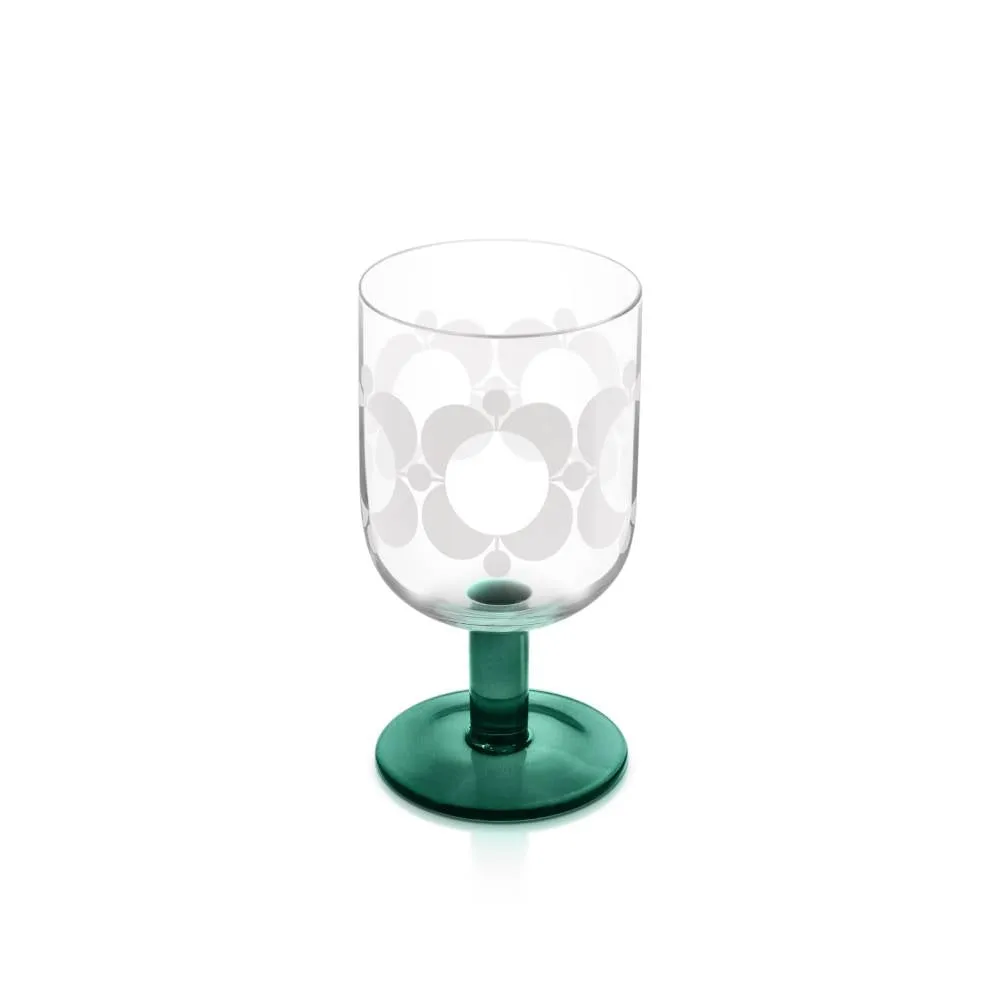 Orla Kiely Atomic Flower Set of 4 Wine Glasses