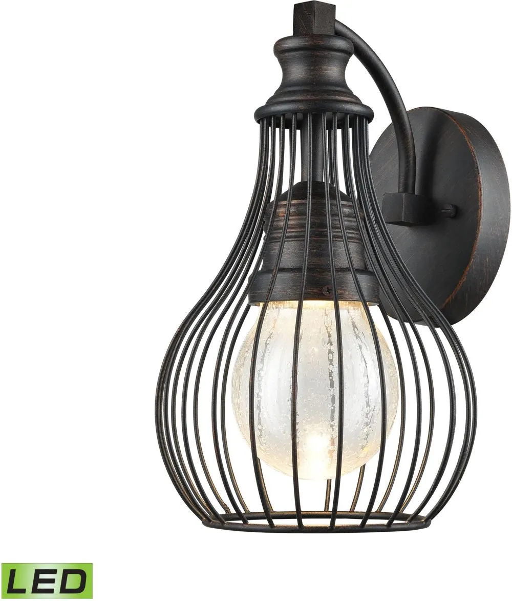 Osage Outdoor Led Wall Sconce In Weathered Charcoal