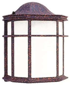 Outdoor Wall Lantern Rust Finish 8 X 10 Inch  Uses (1) 13-Watt Fluorescent G24Q-1 Base Lamp