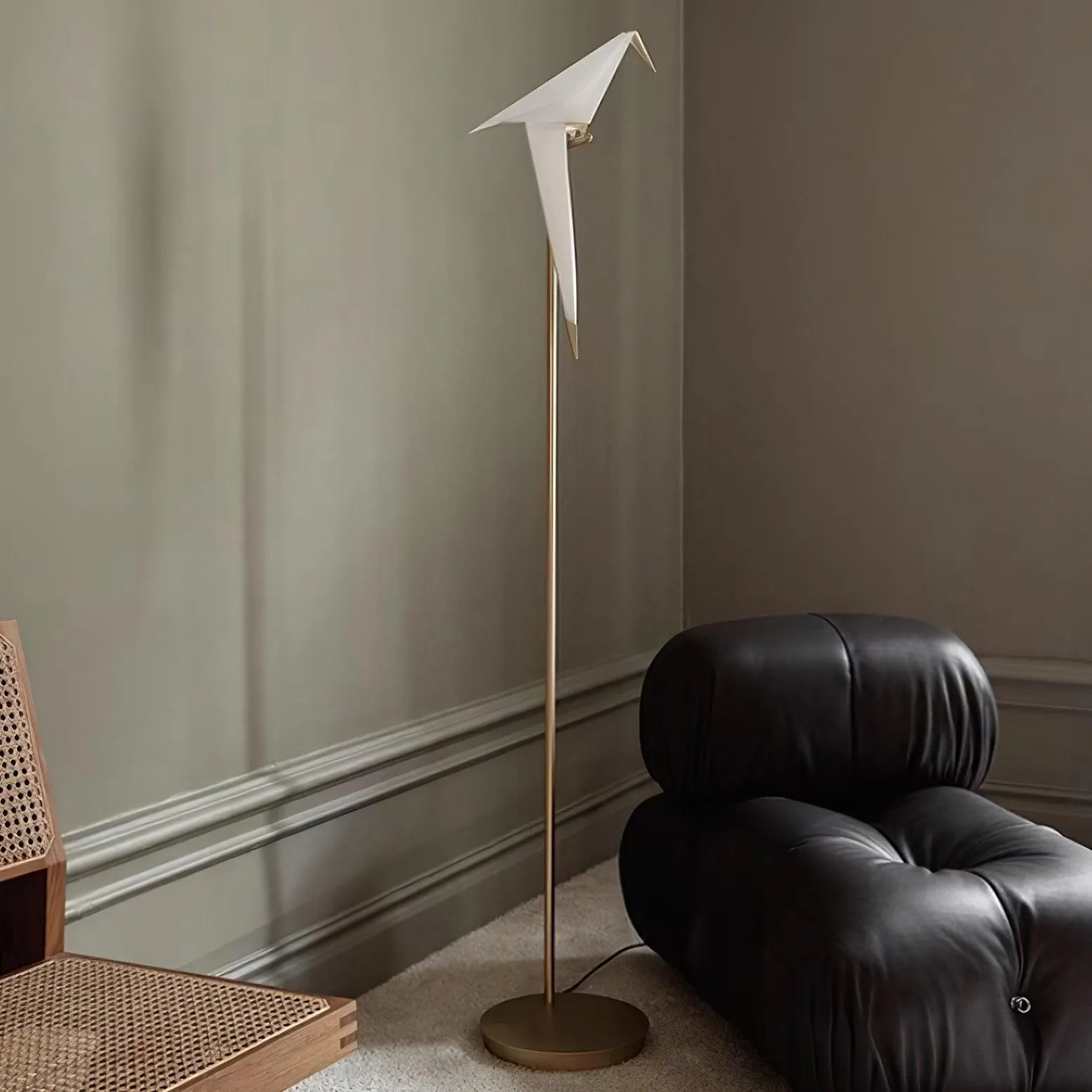 Paper Crane Bird Floor Lamp