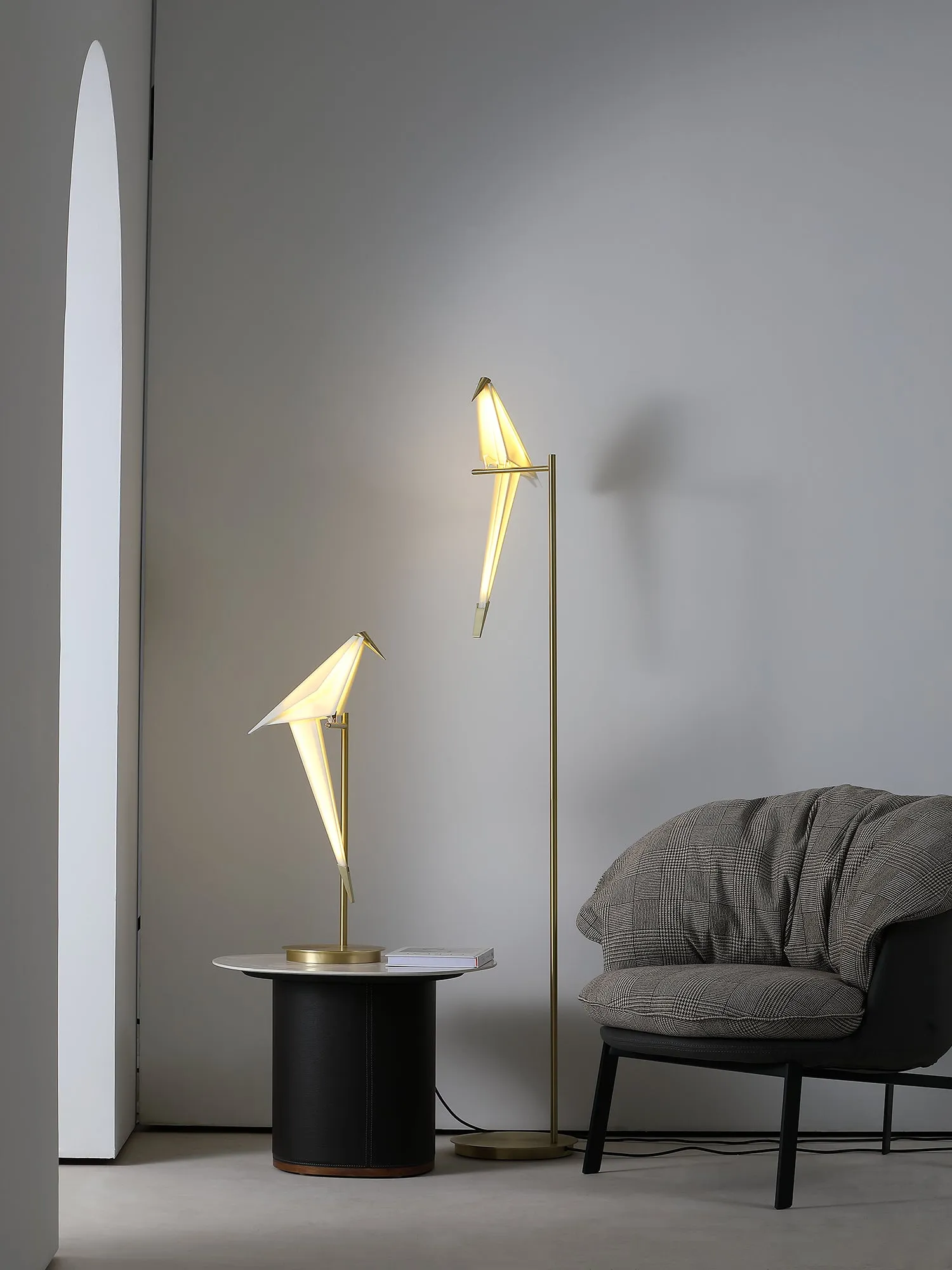 Paper Crane Bird Floor Lamp