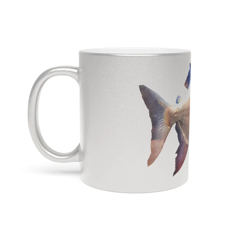 Peach Fish Metallic Mug (Silver / Gold)