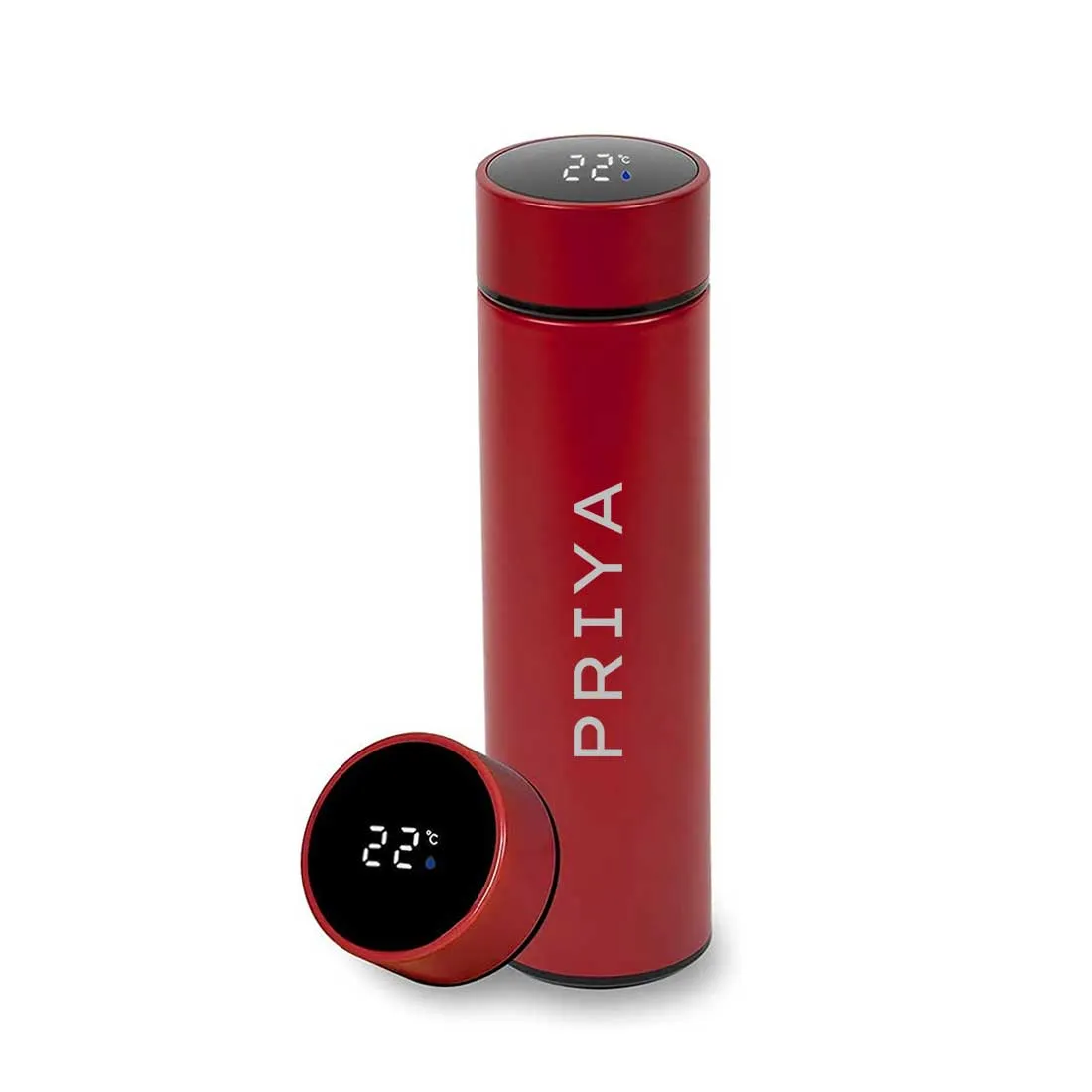 Personalised Thermal Flask Hot & Cold With Temperature Display - Add Name