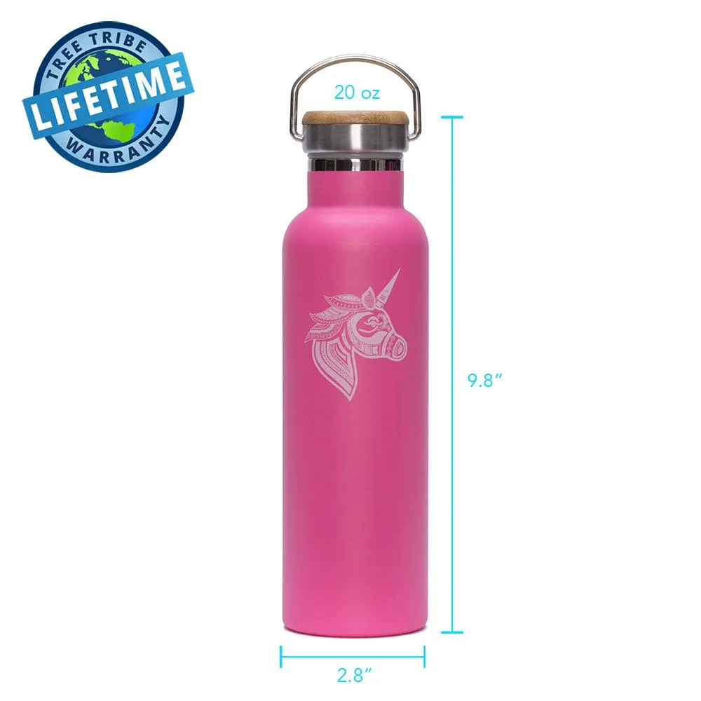 Pink Unicorn Water Bottle (20 oz)