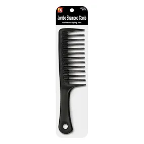 PLASTIC COMB JUMBO SHAMPOO COMB (BLACK)