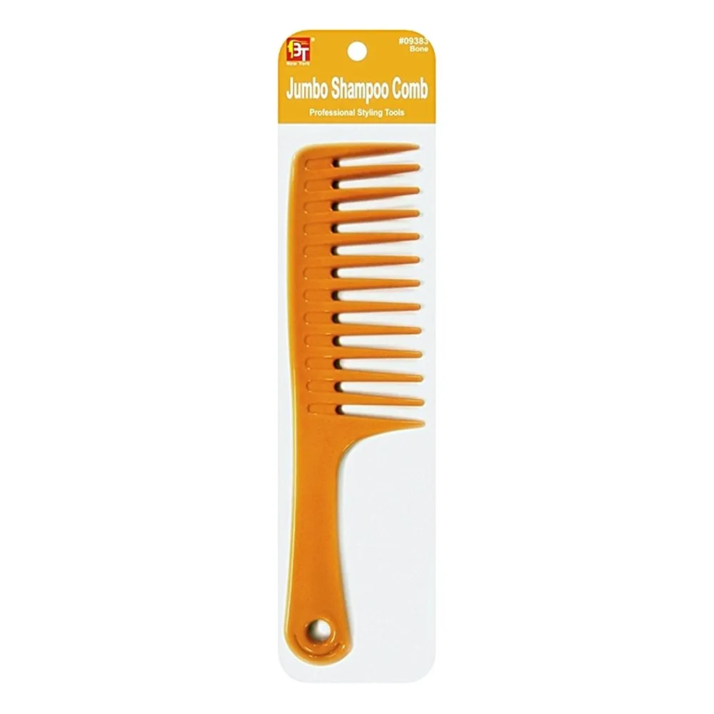 PLASTIC COMB JUMBO SHAMPOO COMB (BONE)