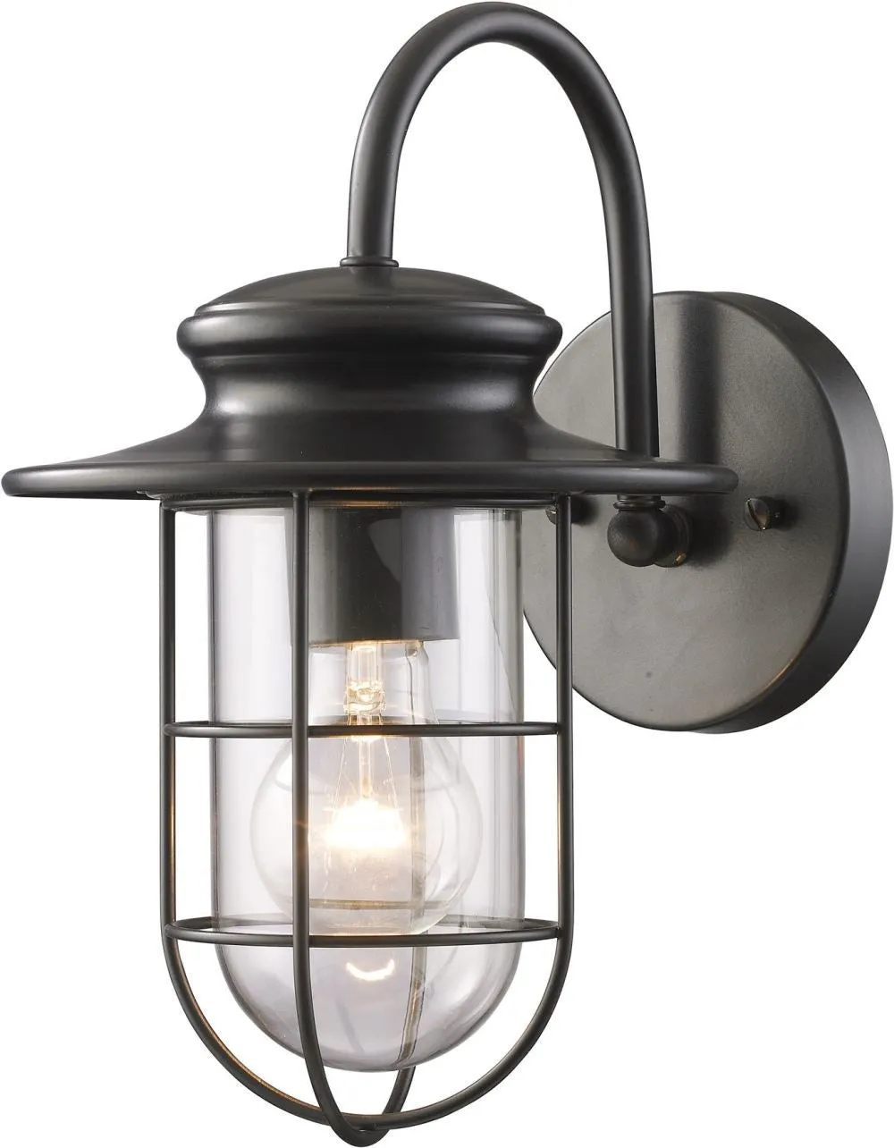 Portside 1 Light Outdoor Wall Sconce In Matte Black