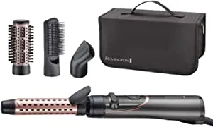 Remington Curl and Straight Confidence Rotating Hot Air Styler - Versatile Curling Iron, Soft Hair Dryer Brush, Paddle Hairbrush -NEW