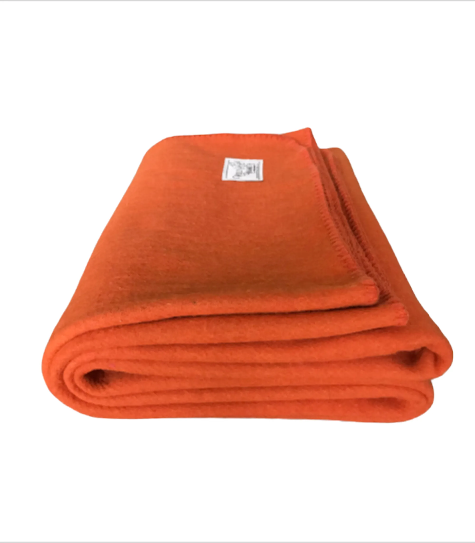 Rugged Orange Wool Blanket