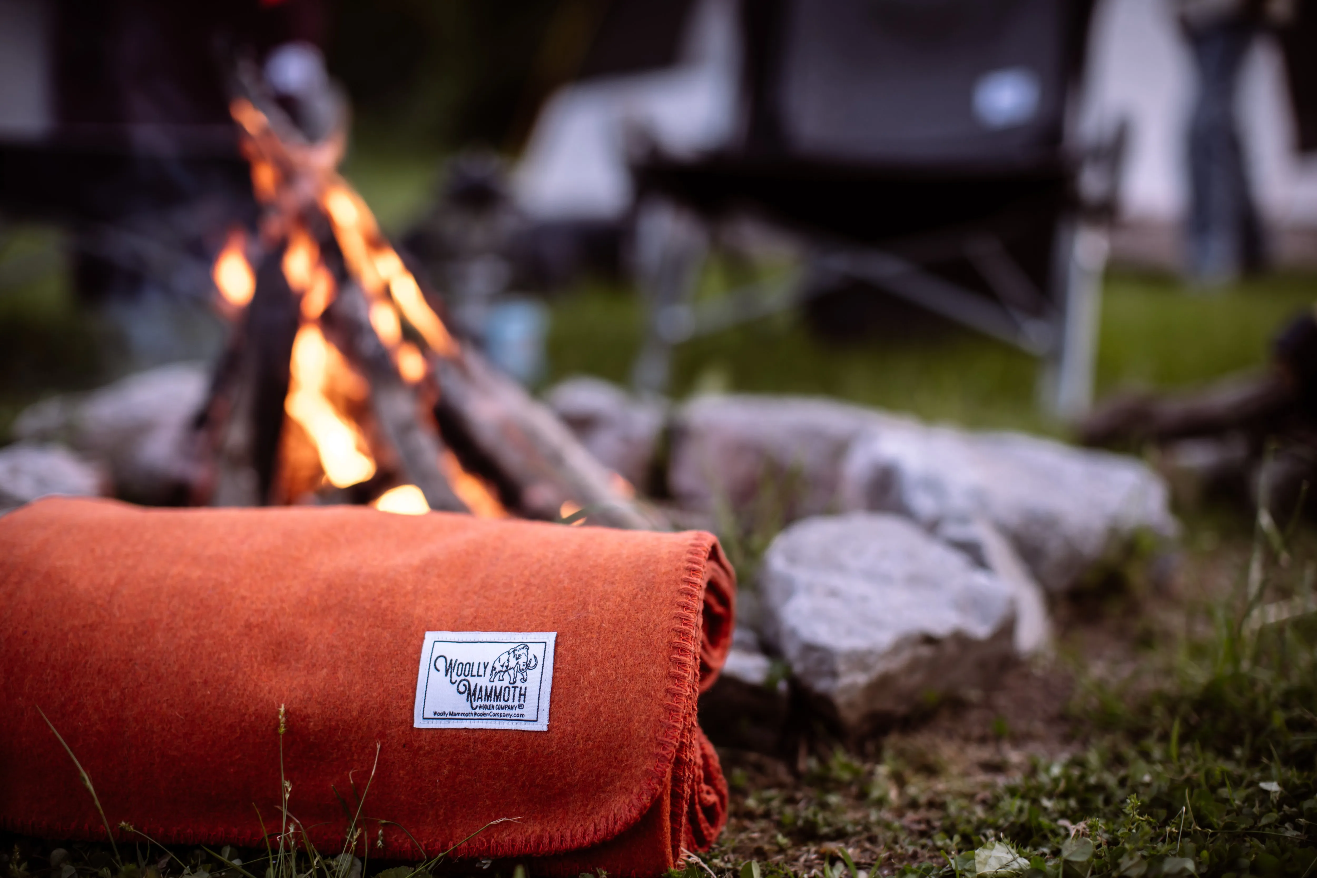 Rugged Orange Wool Blanket