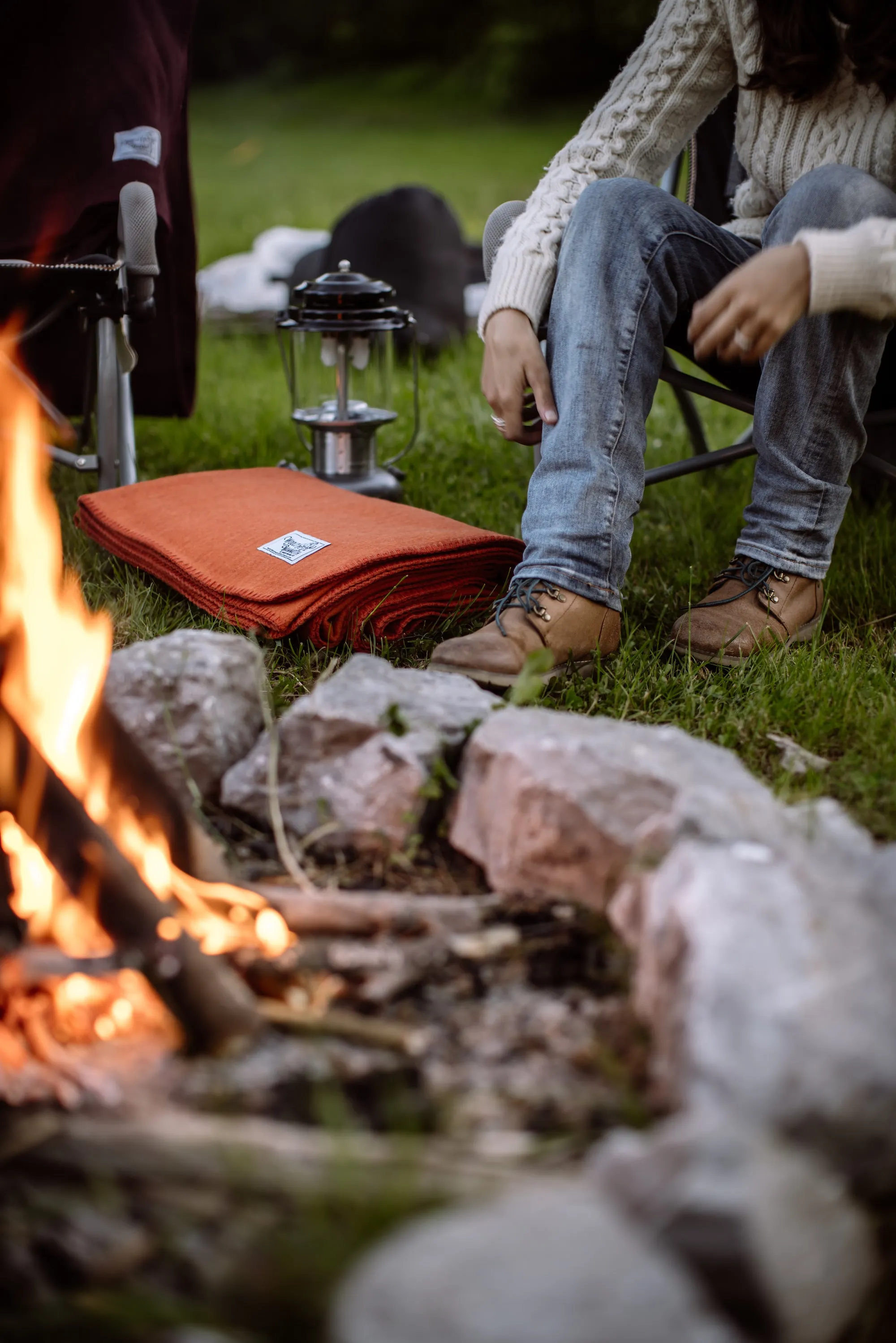 Rugged Orange Wool Blanket