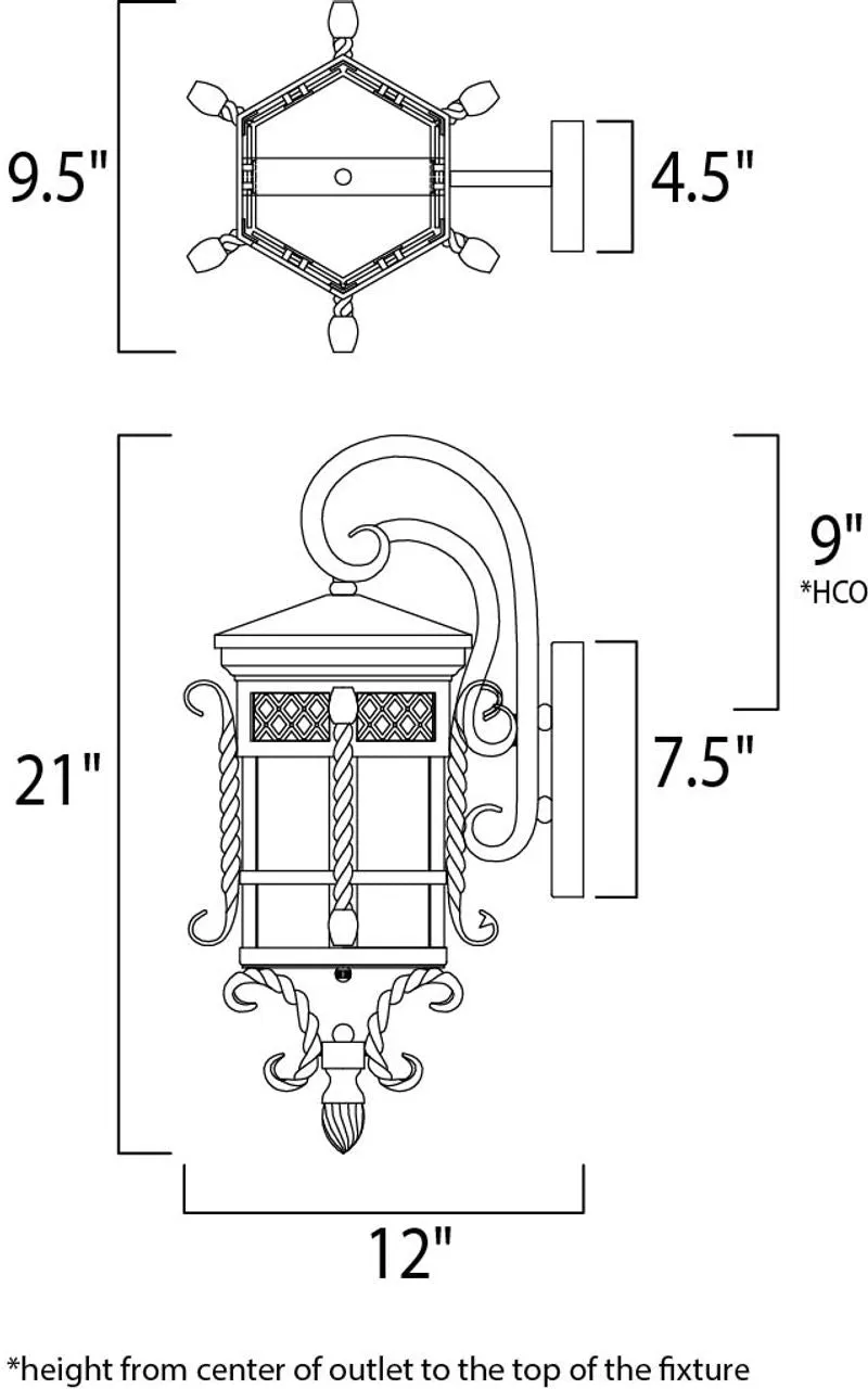 Scottsdale 9.5" Single Light Outdoor Wall Mount in Country Forge