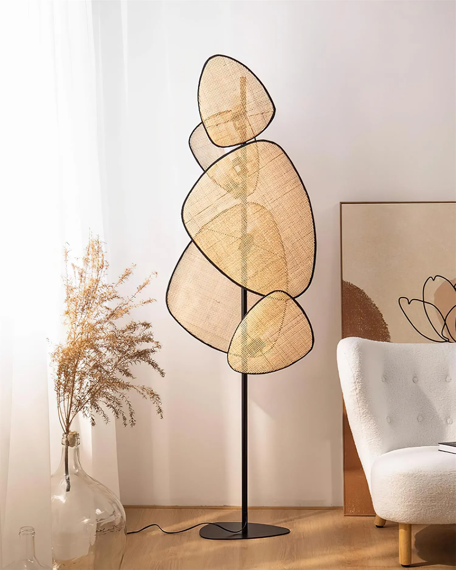 Screen Cannage Floor Lamp