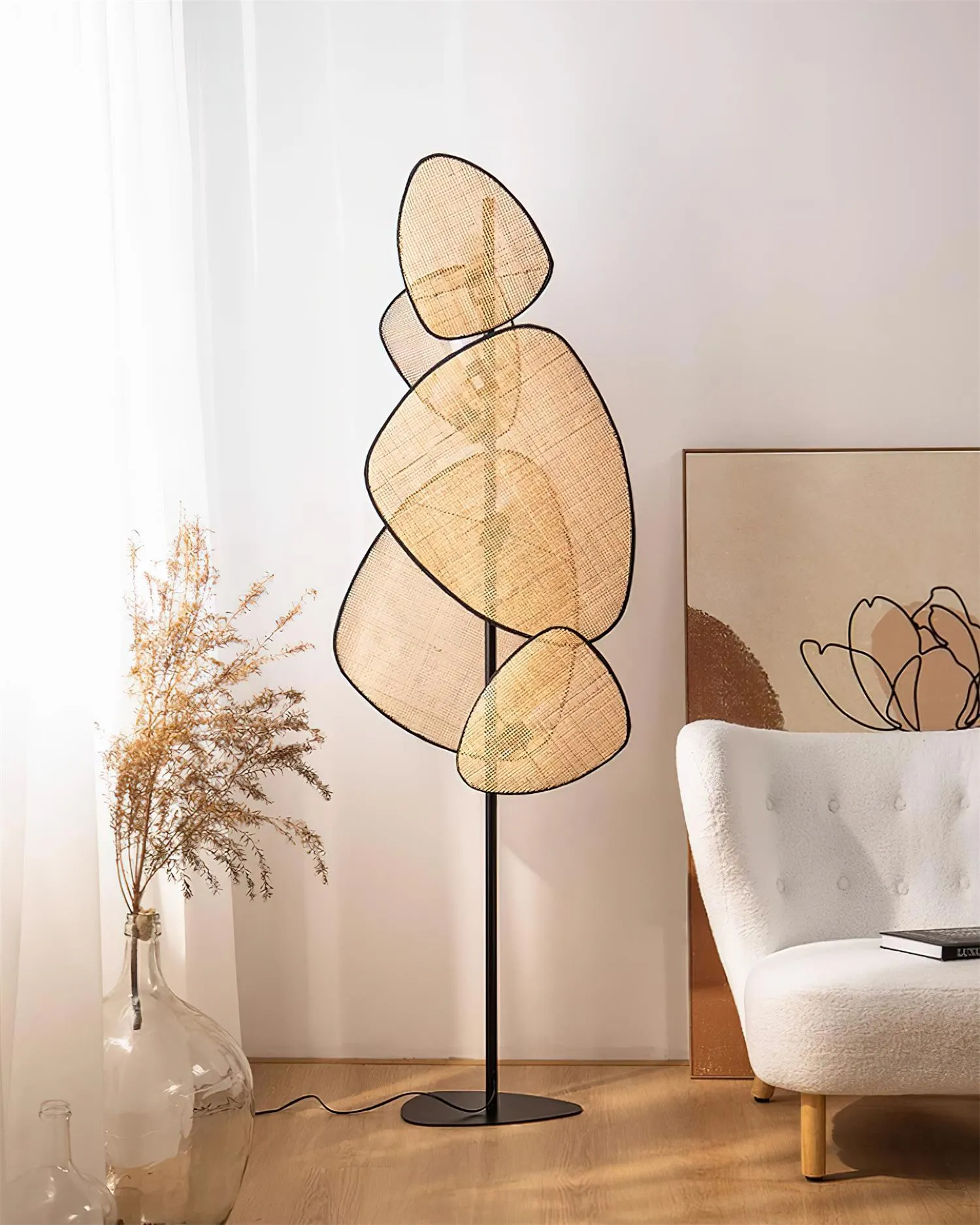 Screen Cannage Floor Lamp