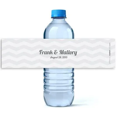 Simple Chevron Water Bottle Labels