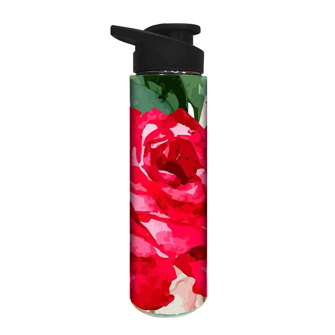 Sipper Stainless Bottle for Girls - Red Flower