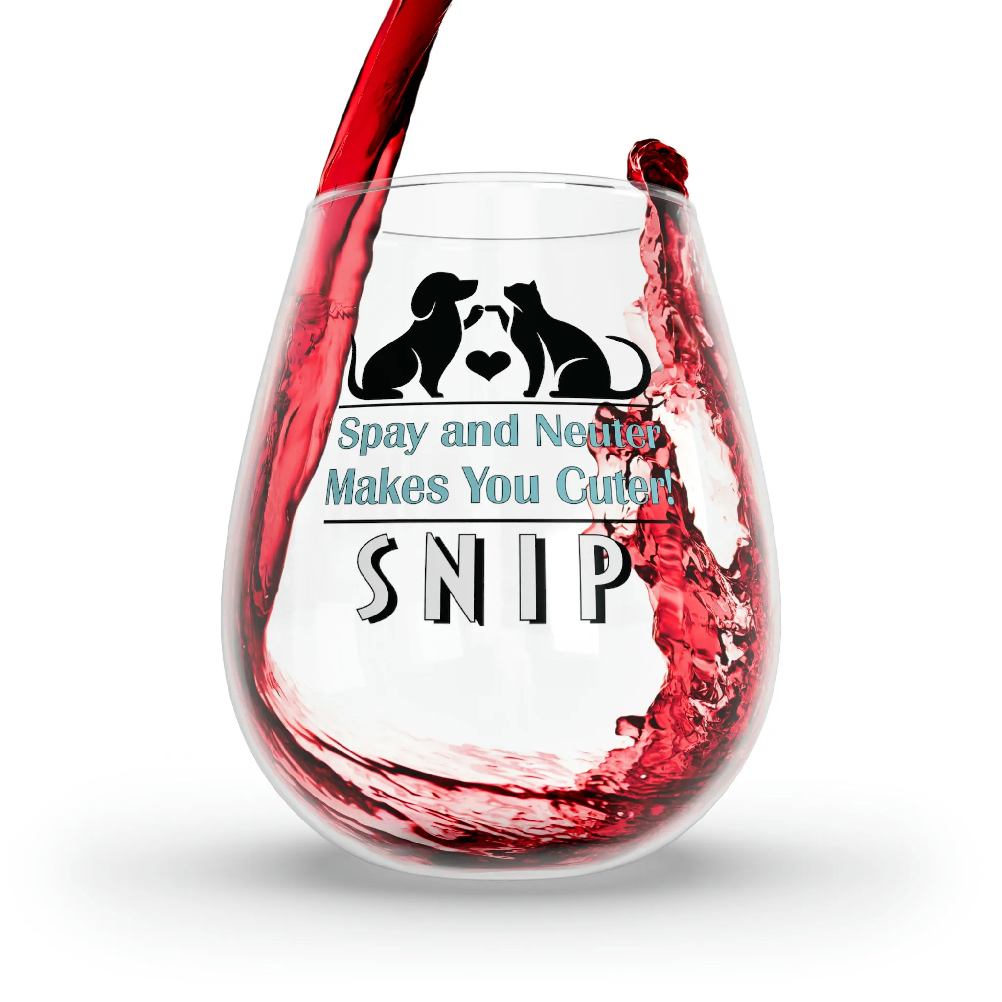 SNIP Bus - Stemless Wine Glass, 11.75oz