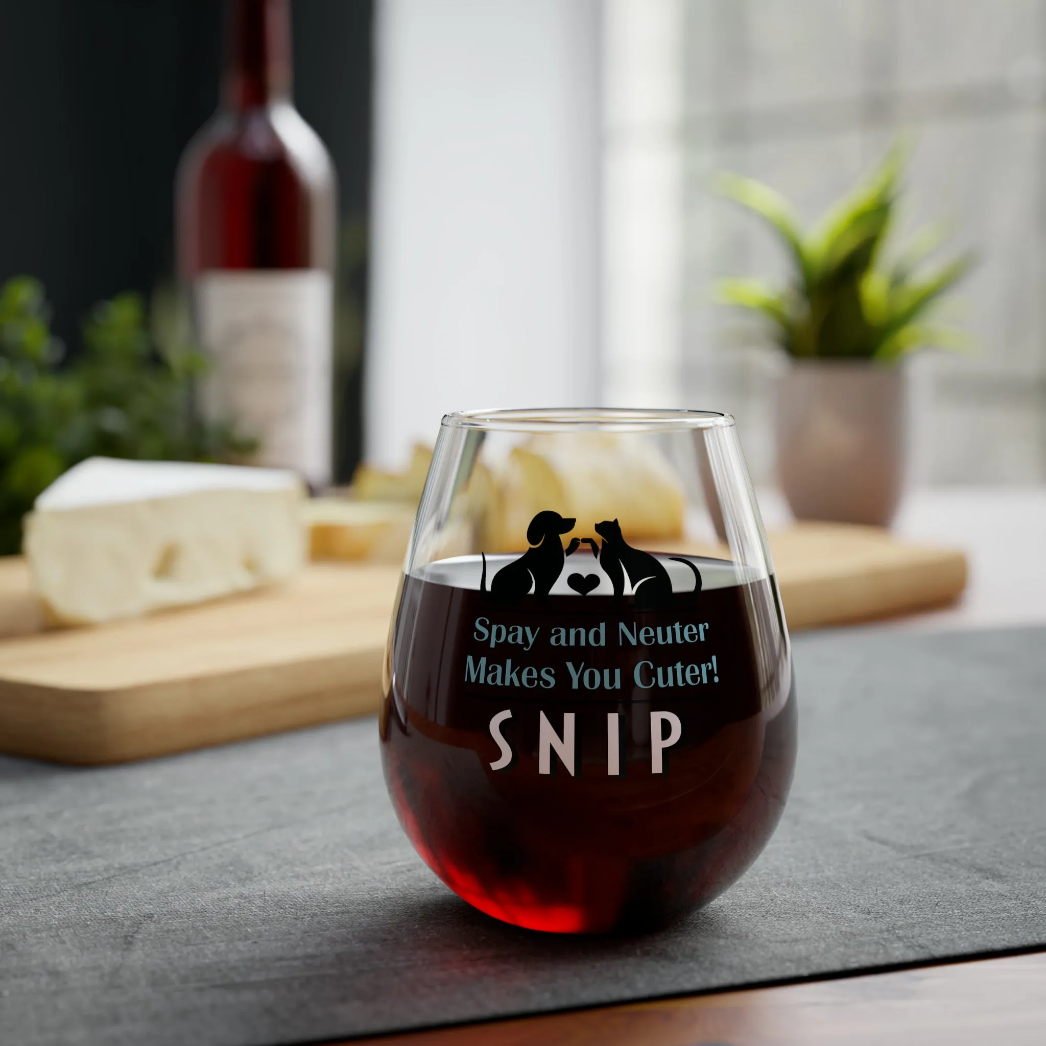 SNIP Bus - Stemless Wine Glass, 11.75oz