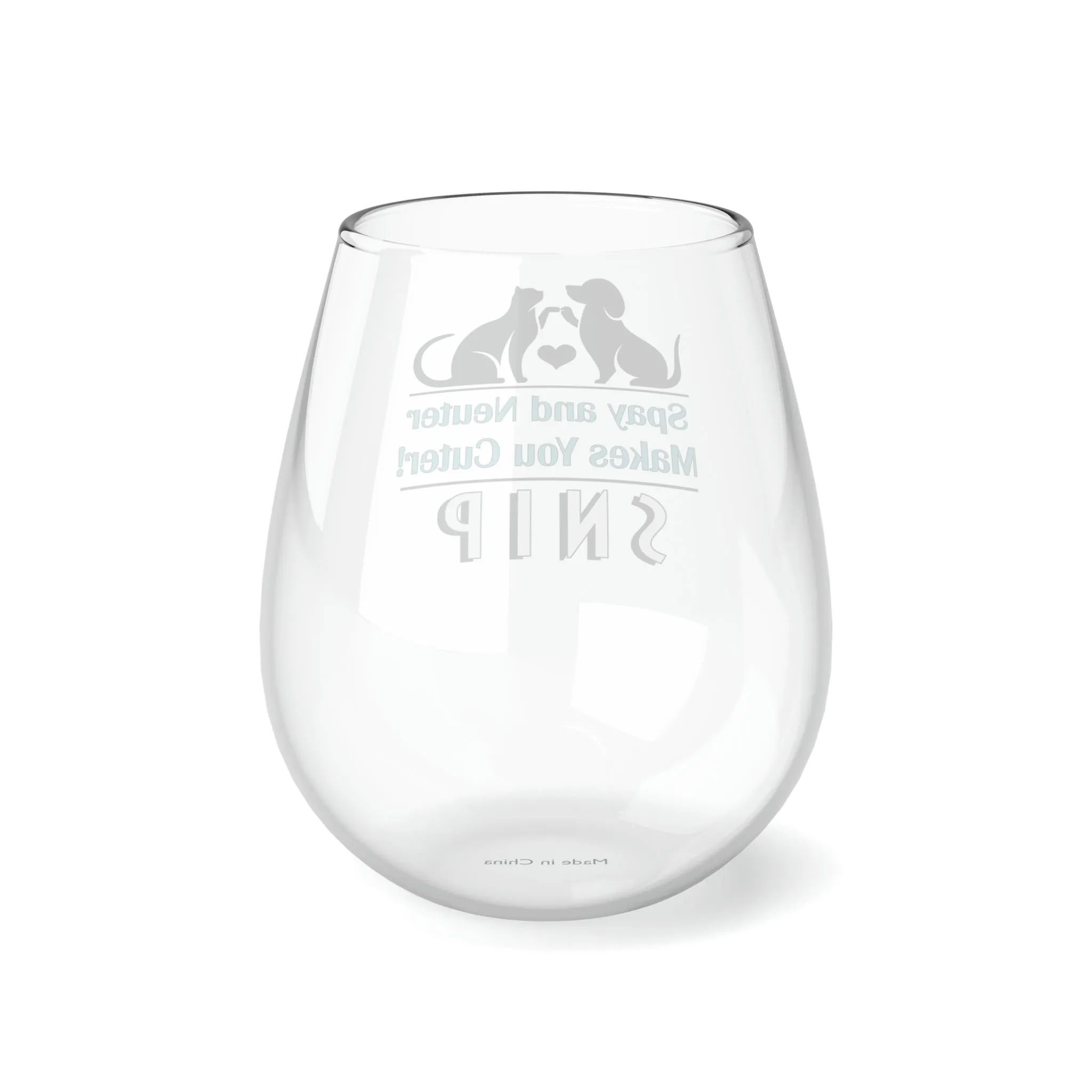 SNIP Bus - Stemless Wine Glass, 11.75oz