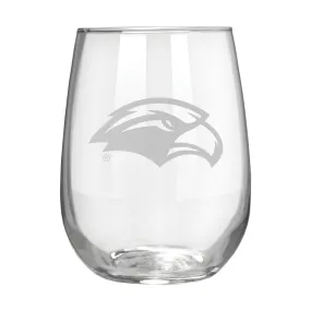 Southern Mississippi Eagles 17 oz. Stemless Wine Glass