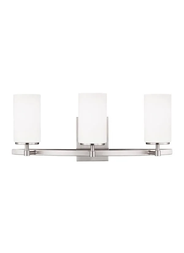 Spherical Brushed Nickel 3 Light Wall/Bat