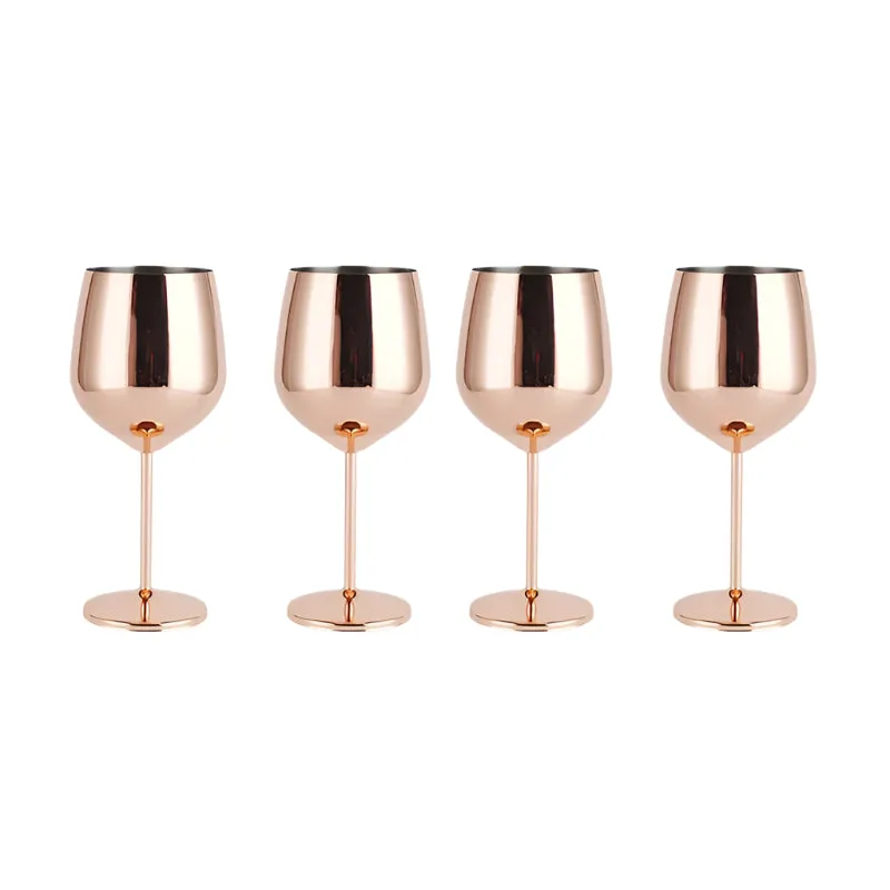 Stainless Steel Tall Wine Glasses