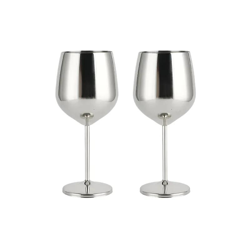 Stainless Steel Tall Wine Glasses