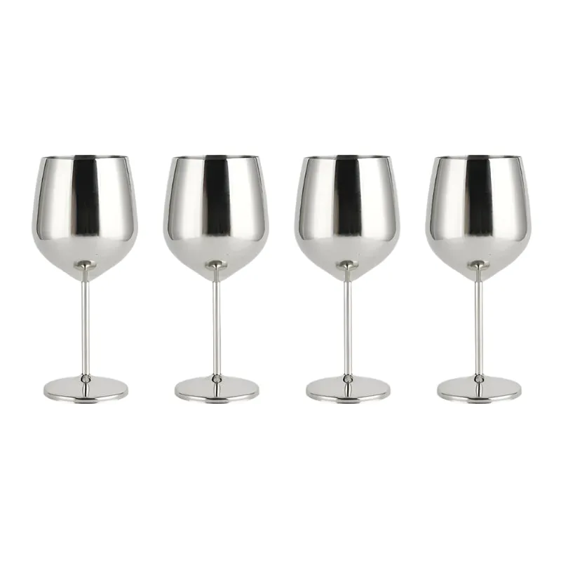 Stainless Steel Tall Wine Glasses