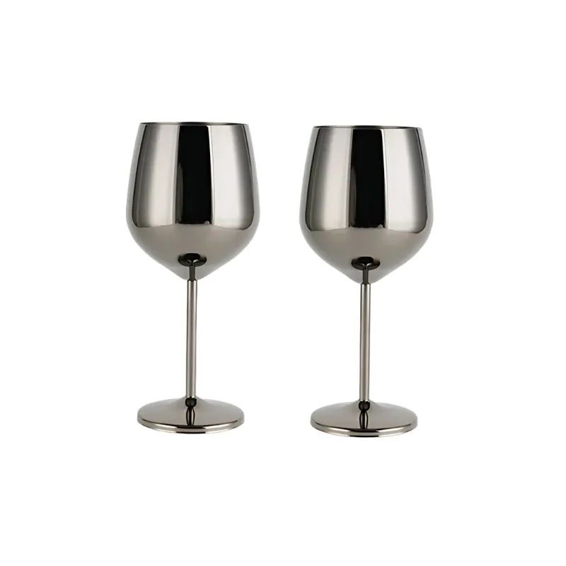 Stainless Steel Tall Wine Glasses