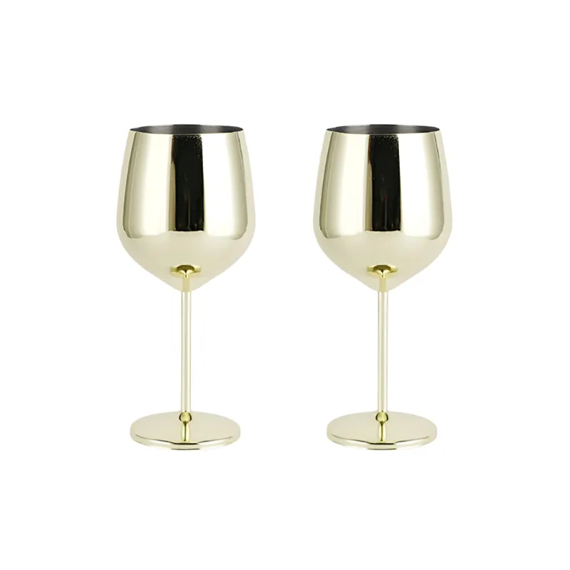 Stainless Steel Tall Wine Glasses