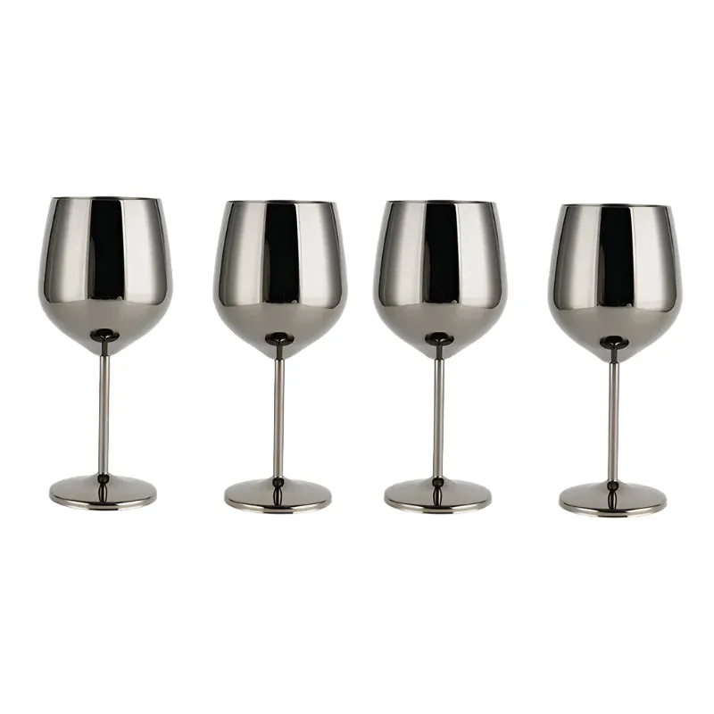 Stainless Steel Tall Wine Glasses