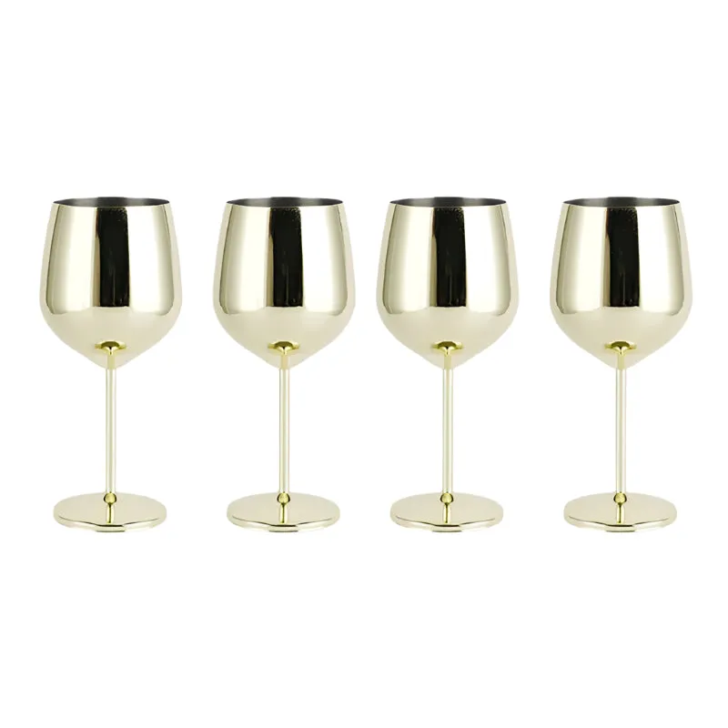 Stainless Steel Tall Wine Glasses