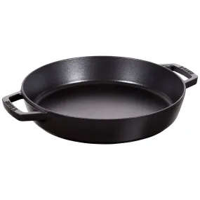 Staub Cast Iron Fry Pan Double Handle, 13-in, Matte Black