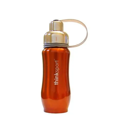 Thinksport Stainless Steel Sports Bottle - Orange - 12 Oz