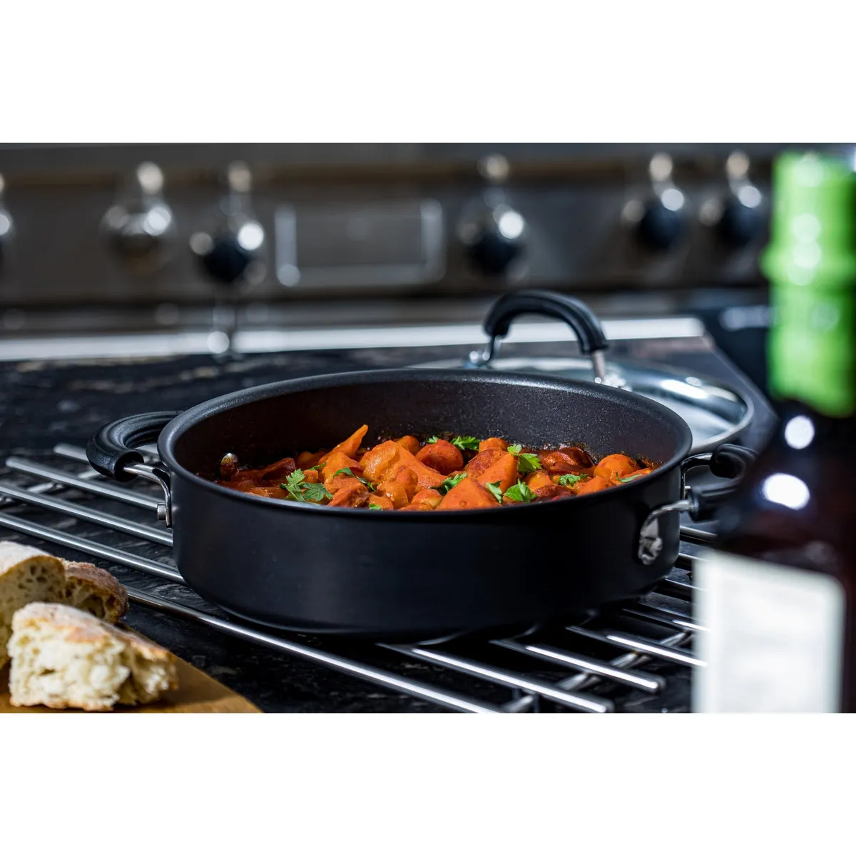 Total Non-Stick Sauteuse Pan & Lid - 28cm